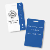 ロゴ付きのSecurity Guard従業員ID バッジ (Front & Back)