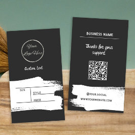 ロゴ付きアーバン男らしブラック製品価格ラベル