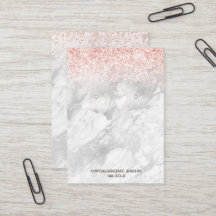 ロゴ付きイヤリングバラ金ゴールドグリッター大理石