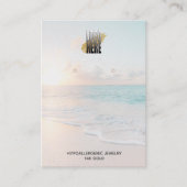 ロゴ付きイヤリング表示ビーチシーン 名刺 (正面)