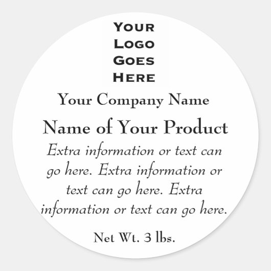 ロゴ付きオリジナル石鹸または化粧品ラベル - 2 ラウンドシール (正面)