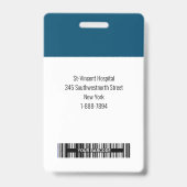 ロゴ付きカスタマイズ可能な写真IDバッジ バッジ (裏面)