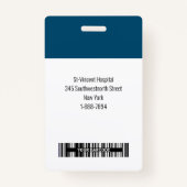 ロゴ付きカスタマイズ可能な写真IDバッジ バッジ (裏面)