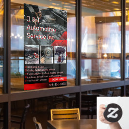 ロゴ付きカスタマイズ自動車修理工場サービスリスト ウィンドウサイン