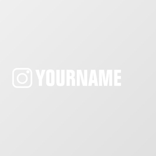 ロゴ付きカスタムインスタグラムネーム ウィンドウステッカー ウィンドウサイン (シート)