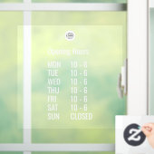 ロゴ付きカスタム営業時間窓用シール ウィンドウサイン (ホーム)