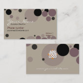 ロゴ付きカプチーノサークル 名刺 (正面/裏面)