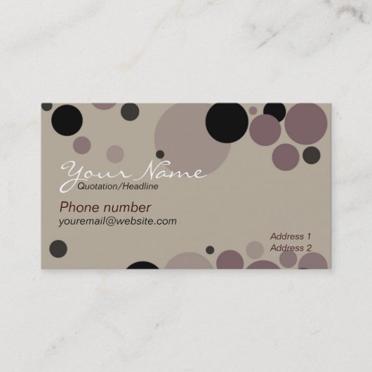 ロゴ付きカプチーノサークル 名刺 (正面)