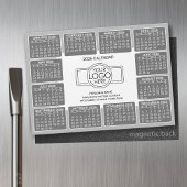 ロゴ付きカレン連絡ダー情報グレーマグネット