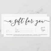 ロゴ付きギフト券 |右のみ (正面/裏面)