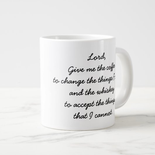 ロゴ付きコーヒー&ウイスキーのセレニティ ジャンボコーヒーマグカップ (正面右)