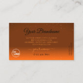 ロゴ付きシメリきらめくー・オレンジ・ブラウン・ダイヤモンド 名刺 (裏面)