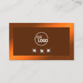 ロゴ付きシメリきらめくー・オレンジ・ブラウン・ダイヤモンド 名刺 (正面)