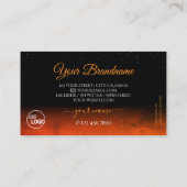 ロゴ付きシメリーオレンきらめくジブラックダイヤモンド 名刺 (裏面)