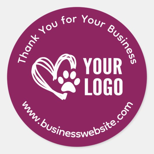 ロゴ付きステッカーに感謝 ラウンドシール (正面)