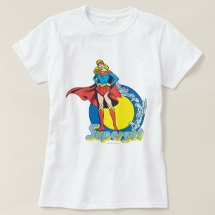 ロゴ付きスーパーガール Tシャツ