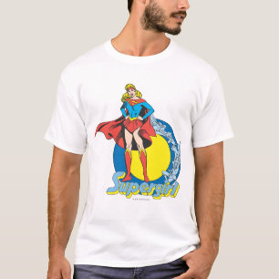 ロゴ付きスーパーガール Tシャツ