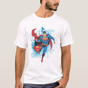 ロゴ付きスーパーマン Tシャツ