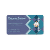 ロゴ付きダイアモンドタイルデコレータ ラベル (正面)