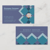 ロゴ付きダイアモンドタイルデコレータ 名刺 (正面/裏面)