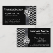 ロゴ付きトライバル白黒ろうけつ染め 名刺 (正面/裏面)