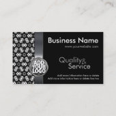 ロゴ付きトライバル白黒ろうけつ染め 名刺 (裏面)