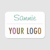 ロゴ付きドライイレース名タグ背面または磁気 名札 (正面)