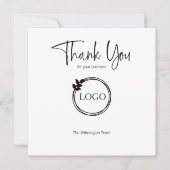 ロゴ付きパーソナライズされたビジネスサンキューカード サンキューカード (正面)
