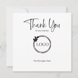 ロゴ付きパーソナライズされたビジネスサンキューカード サンキューカード