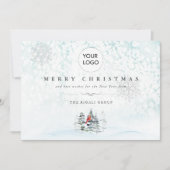 ロゴ付きビジネスのクリスマスカード 招待状 (正面)
