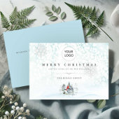 ロゴ付きビジネスのクリスマスカード 招待状