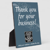 ロゴ付きビジネスをありがとう フォトプラーク (側面)