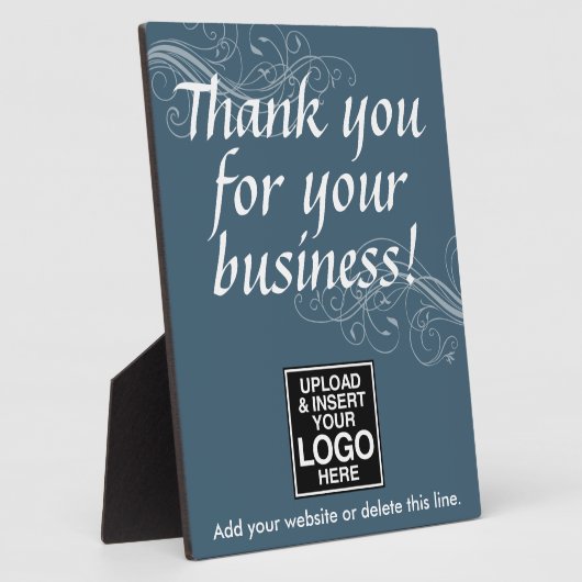 ロゴ付きビジネスをありがとう フォトプラーク (側面)