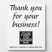 ロゴ付きビジネスをありがとう フォトプラーク (正面)