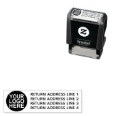 ロゴ付きビジネスカスタム差出人住所Self-inki セルフインキングスタンプ (インサイチュ)