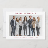 ロゴ付きビジネス写真会社クリスマスカード シーズンカード (正面)
