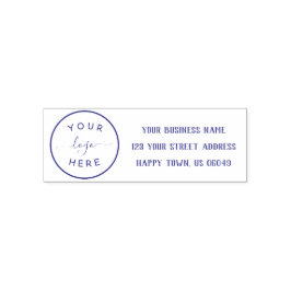 ロゴ付きビジネス差出人住所 セルフインキングスタンプ