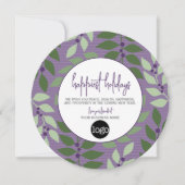 ロゴ付きビジネス用挨拶 – Happest シーズンカード (正面)