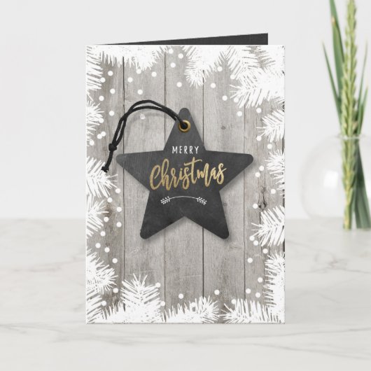 ロゴ付きビジネス・ホリデー素朴・カード シーズンカード (正面)