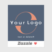 ロゴ付きビニールスクエアビジネスブルーウォーターボトル シール (シート)