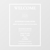 ロゴ付きフォーマルプロフェッショナル店舗営業時間 ウィンドウサイン (シート)