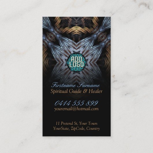 ロゴ付きフラクタペストリー 名刺 (正面)