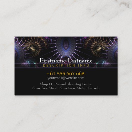 ロゴ付きフラクタルメディバル 名刺 (正面)