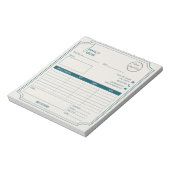 ロゴ付きブティックガソリンブルー ノートパッド (回転)