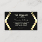 ロゴ付きブラックライトゴールデンを目で引くスタイリッシュ 名刺 (裏面)