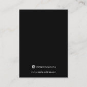 ロゴ付きブラックレザーイヤリングディスプレイの追加 名刺 (裏面)