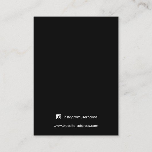 ロゴ付きブラックレザーイヤリングディスプレイの追加 名刺 (裏面)