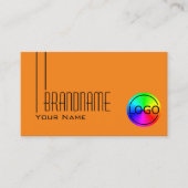 ロゴ付きプレーンシンプルタイガーオレンジプロフェッショナル 名刺 (正面)