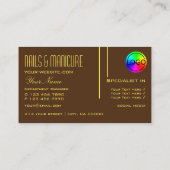 ロゴ付きプレーンチョコレートブラウンプロフェッショナルシック 名刺 (裏面)