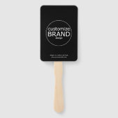 ロゴ付きプロモハンドファン |黒モダン色 ハンドファン (裏面)